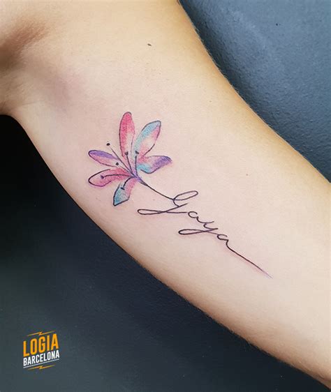 tatuaje de flores con nombres|tattoo de flores.